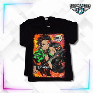 Camiseta Neon Tanjiro Nezuko